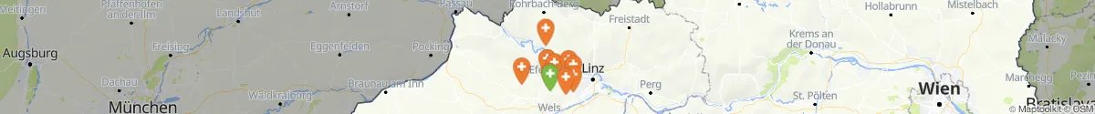 Kartenansicht für Apotheken-Notdienste in der Nähe von Aschach an der Donau (Eferding, Oberösterreich)